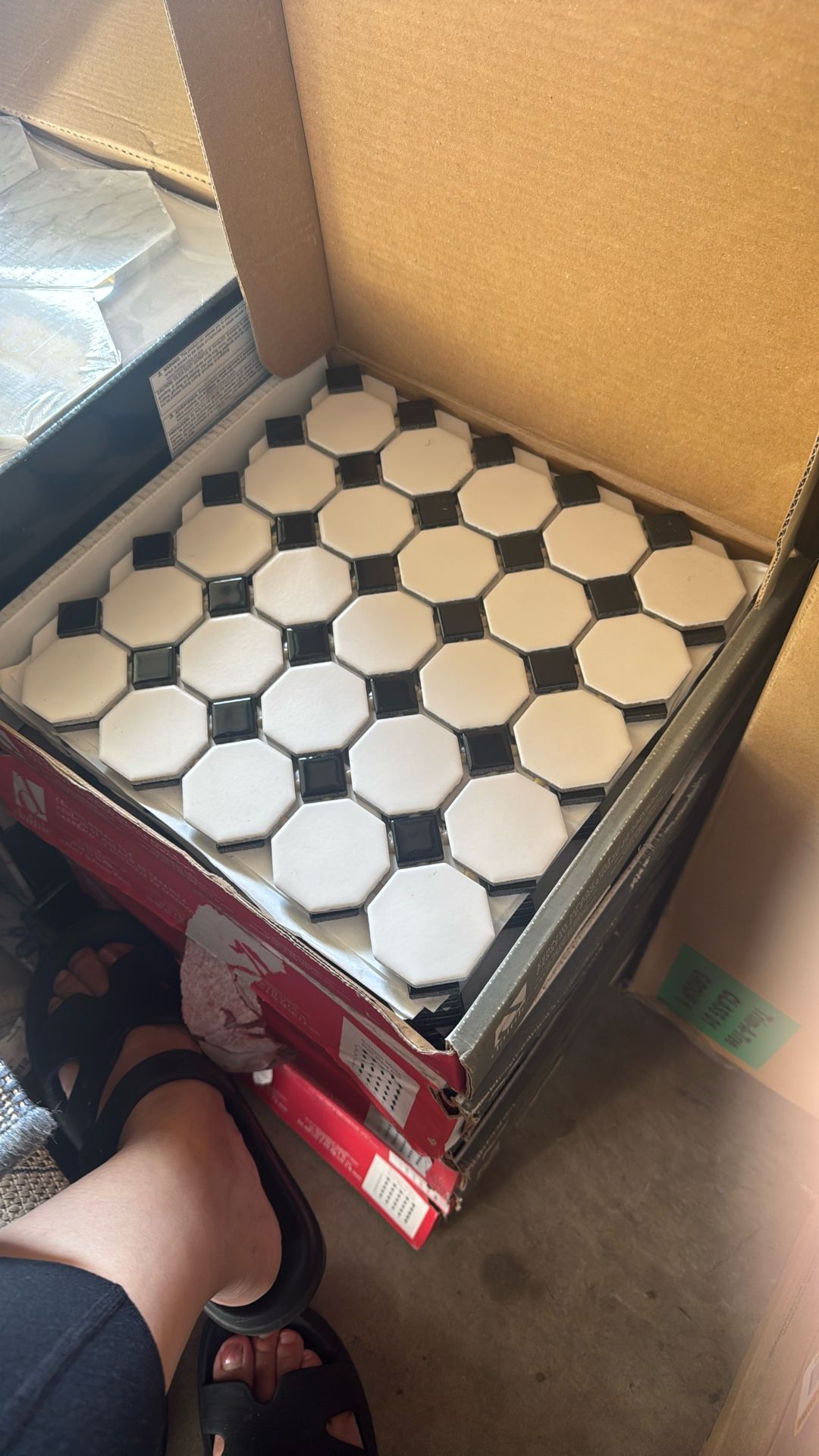 Black And White Tile Mosaic