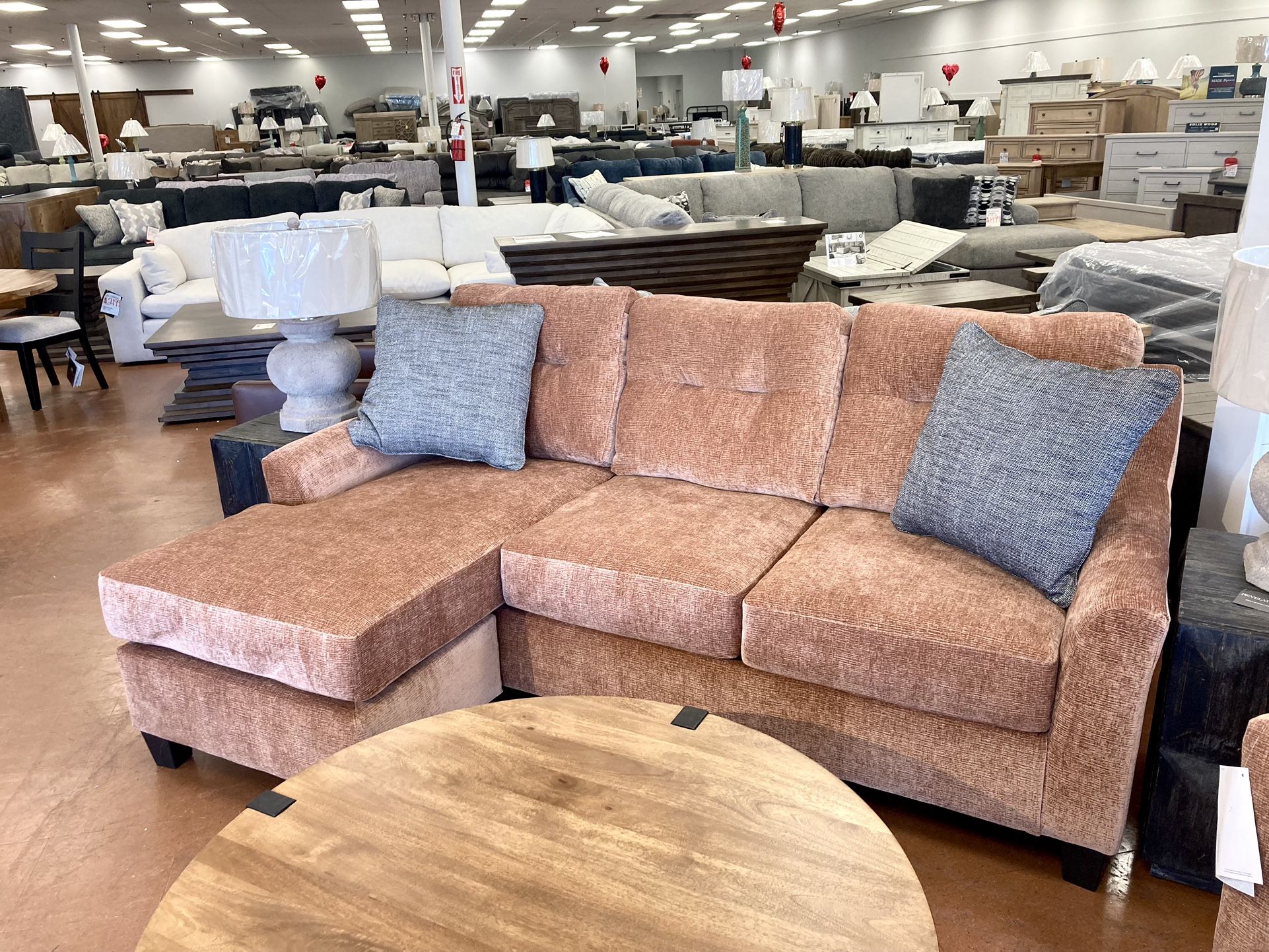 New 90” Chaise Sofa — REVERSIBLE