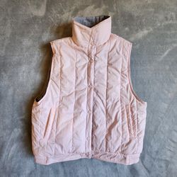 Large Reversible Pink Gray Womens Vest 