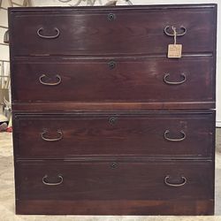 Antique Tansu Campaign Chest