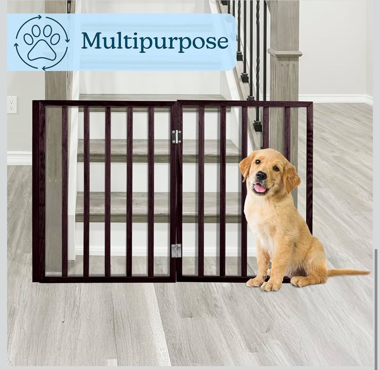 Foldable Dog Fence for Stairs, Hallways, or Doorways