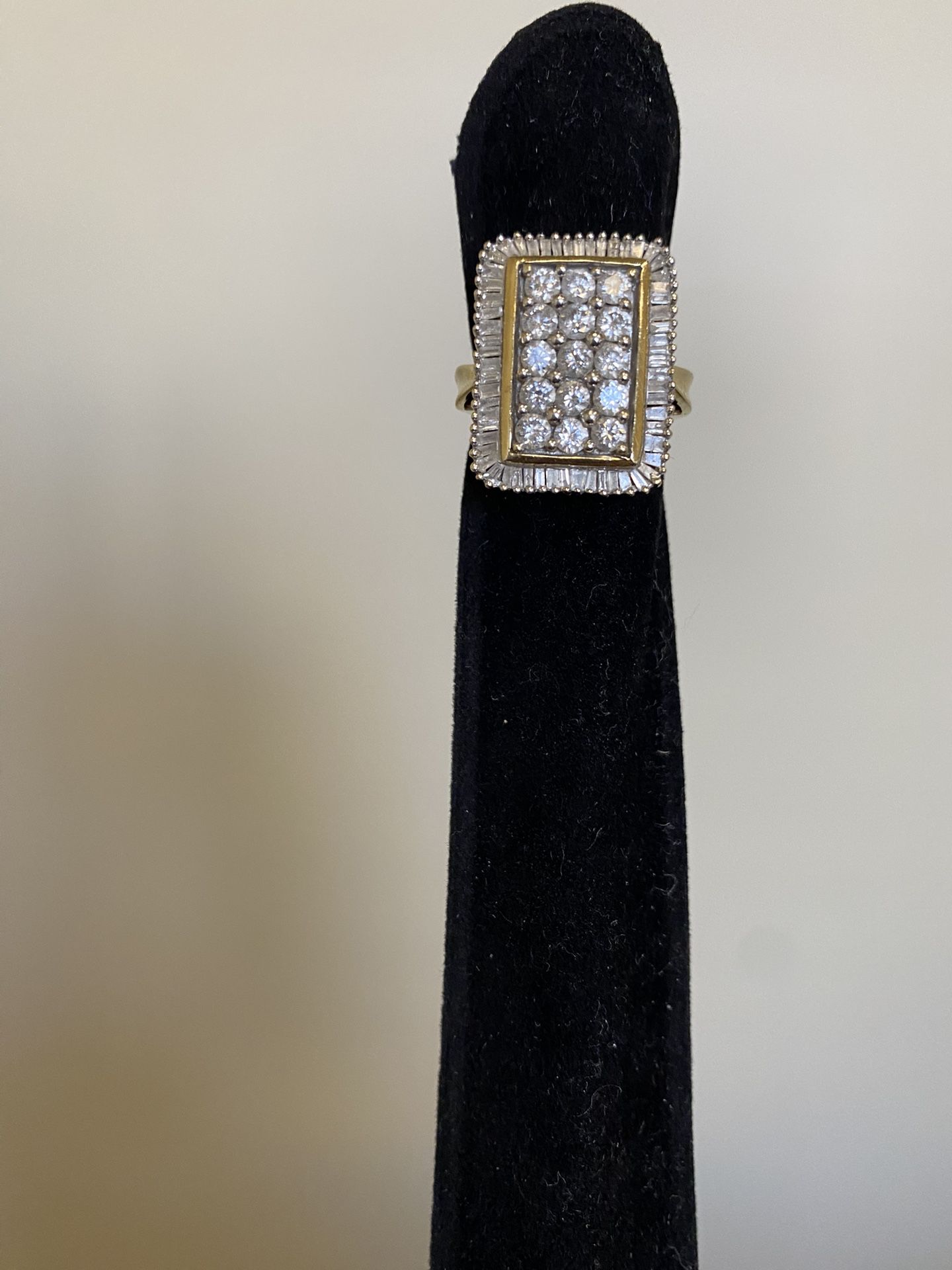 Diamond Ring, Authentic, 2ct. Fancy Rectangle Shape 