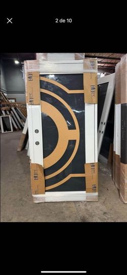 Modern Entry Door with Geometric Design