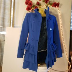 Blue Coat With A Flounce! Size 5-6/https://offerup.com/redirect/?o=Y28uZXM= With A Seaquin/bead Outfit!!