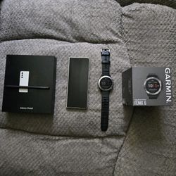 Galaxy Z Fold 5 512 gb (Unlocked) With Samsung S Pen And Garmin Fenix 6 Smartwatch 