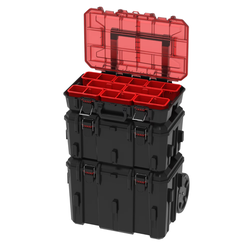 Hyper Tough Hyper Stack 3-Piece Modular Rolling Toolbox System, Black