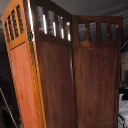3 Panel Wood Room Divider X2