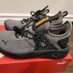 Puma Pacer 23 Confetti JR's Shoes Size 7 Black/Gray