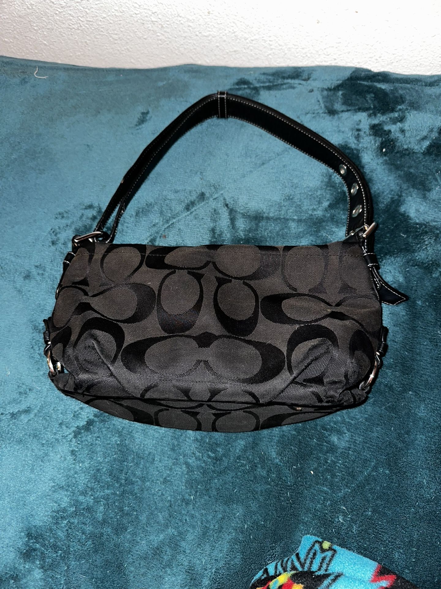 Coach Signature Canvas and Leather Crossbody Shoulder Bag