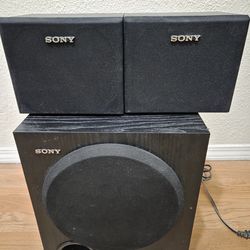 Sony SA-WM250, 100 Watt Subwoofer and Bookshelf Speakers. Works Perfectly. Must Pick Up In Horizon.
