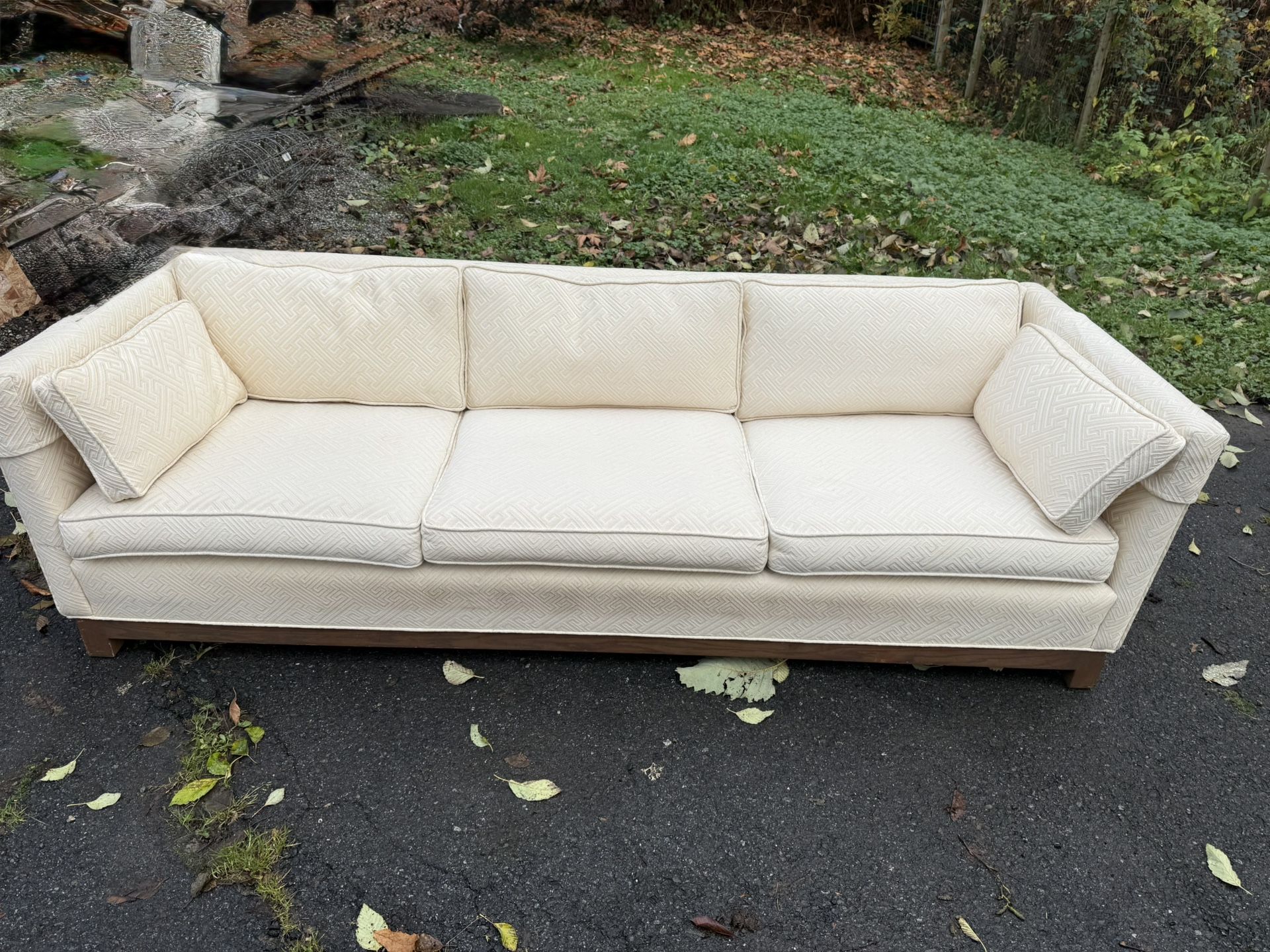 Beautiful White Couch + Pattern