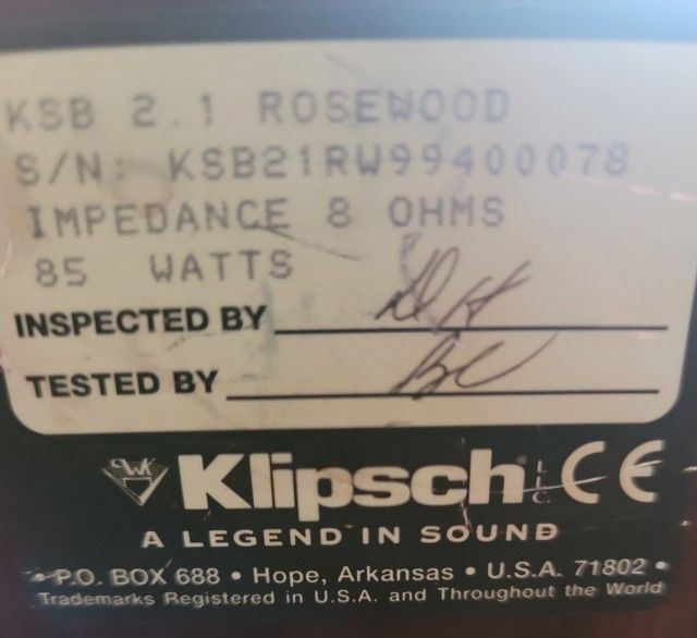 Vintage Klipsch Bookshelf Speakers