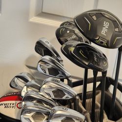 PING G-430 COMPLETE SET PREMIUM CLUBS. G430 MAX1OK DRIVER,  G430 3-5-7-9 WOODS,G430 IRONS 6-9-PW-AW,GLIDE 3.0 SW-LW. EXCELLENT CONDITION. 