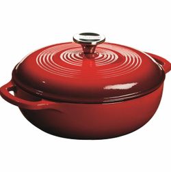 Lodge 3 Quart Enameled Cast Iron Dutch Oven with Lid
