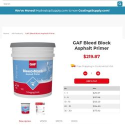 GAF Bleed Block Asphalt Primer