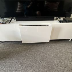 White ikea TV Stand With Storage Drawers