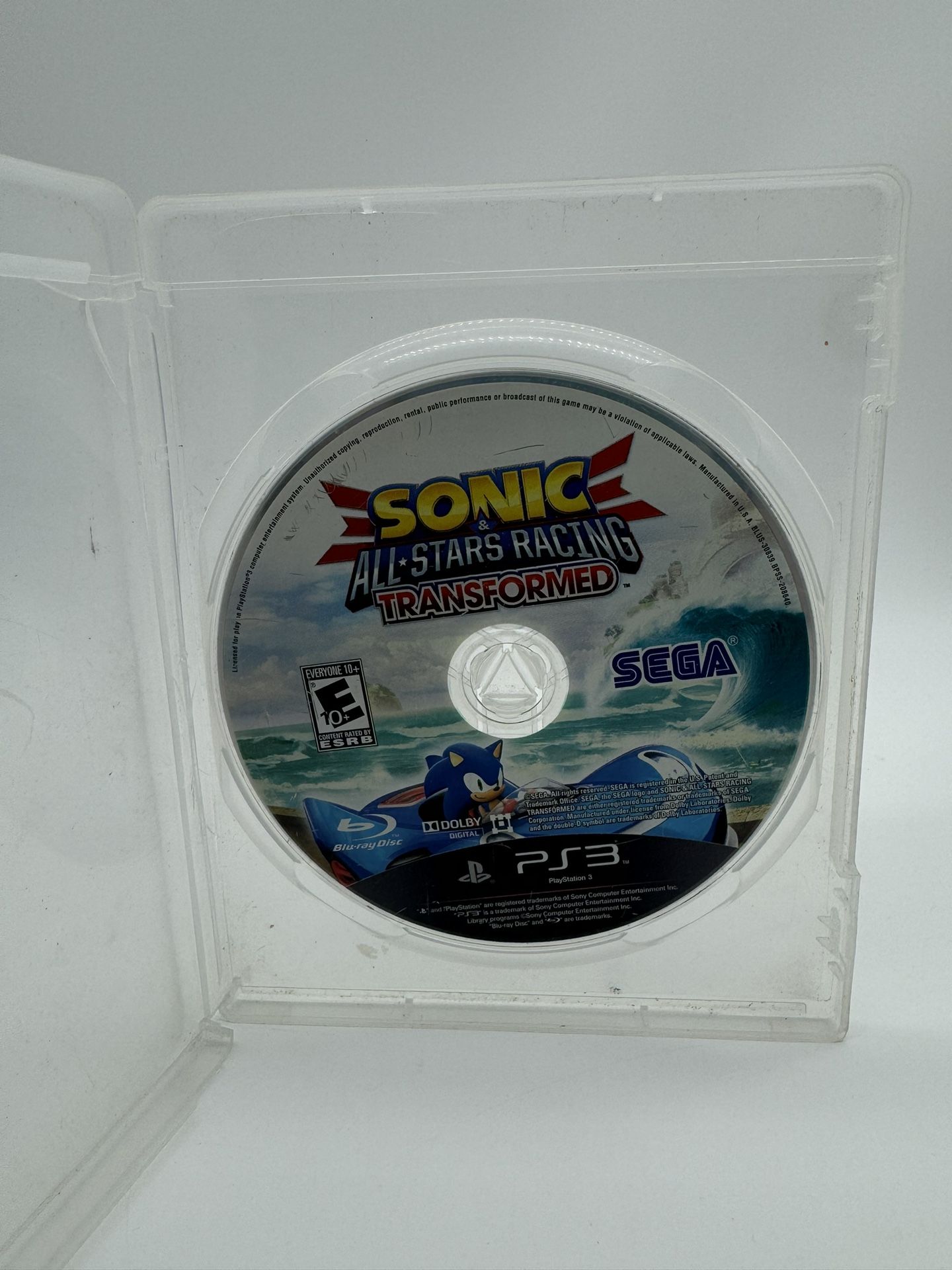 Sonic & All-Stars Racing Transformed (PlayStation 3 PS3, 2012) Disc Only Tested