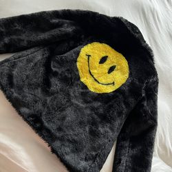 Fuzzy Happy Face Coat Delias Brand