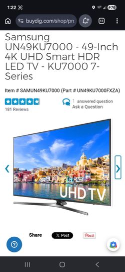 Samsung 4K Smart TV - 49” w/ Fire Stick