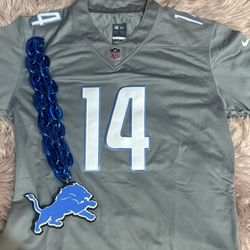 Detroit Lions St. Brown Jersey/fan Necklace Set