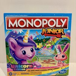 Monopoly Junior Unicorn Edition Board Game