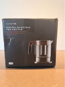 Viante Alba Electric Tea Kettle With Infuser, No Plastic, 1.5L Borosilicate glass & 304 stainless steel construction