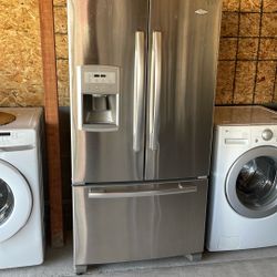 STAINLESS STEEL WHIRLPOOL FRENCH DOOR REFRIGERATOR 