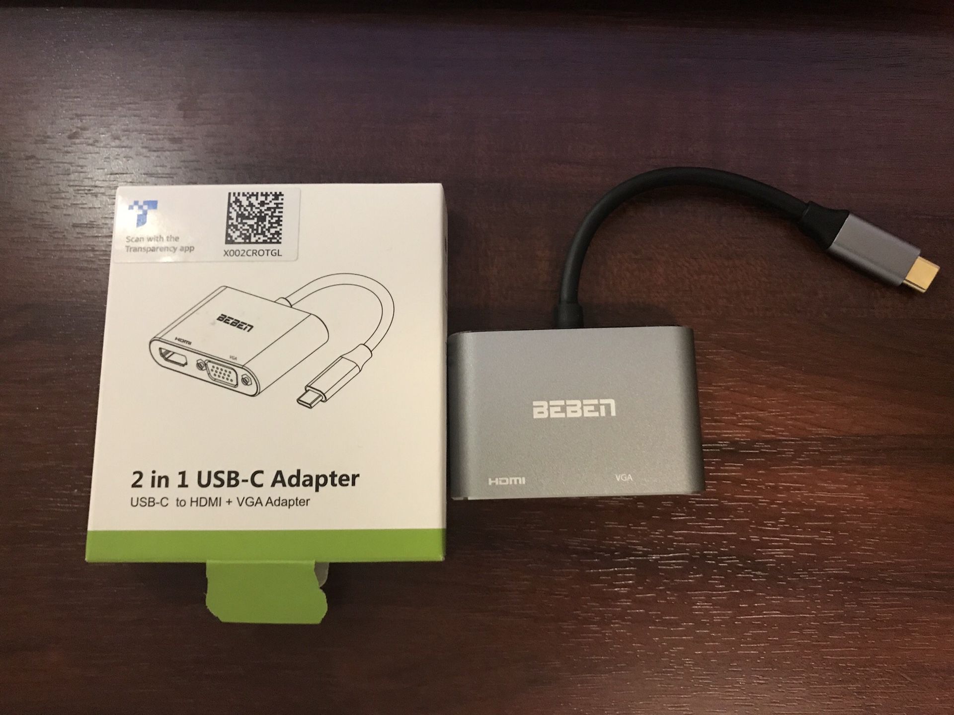 USB C Adapter - HDMI and VGA Adapter