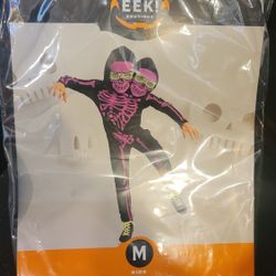 Kids stuffable two headed skeleton Halloween costume 