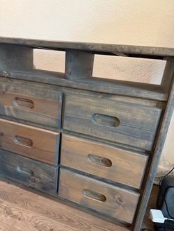 Solid Wood Dresser - Unique wood markings