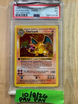 1999 first 1st edition charizard PSA 5