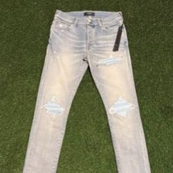 Amiri Blue Patch Jeans