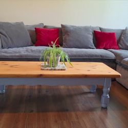 Solid Oak Modern Coffee Table