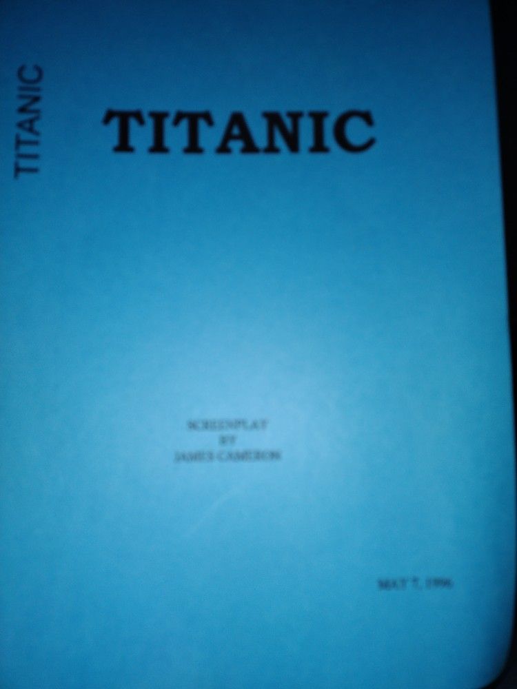 ORIGINAL SCRIPT for TITANIC by JAMES CAMERON - OSCAR WINNING Film