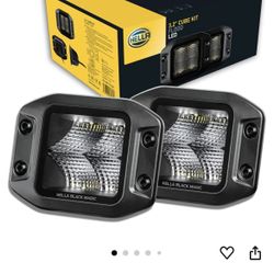 HELLA 1FA 358 176-831 LED Headlight Black Magic Cube Kit 3.2 Inch