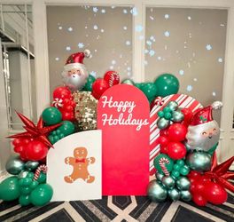 Christmas Balloon Backdrop Decoration 🎄