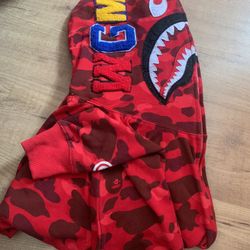 Bape Red Hoodie