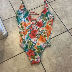 Floral Low Cut Swimsuit