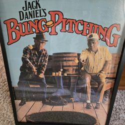 Framed Cardboard Jack Daniel's Advertising Display 