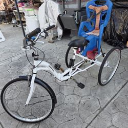 White Alameda Adult Tricycle Trike will Throw In Basket!