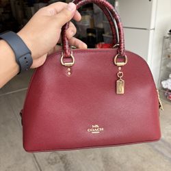 Coach Purse — Katy Snake Embossed Satchel