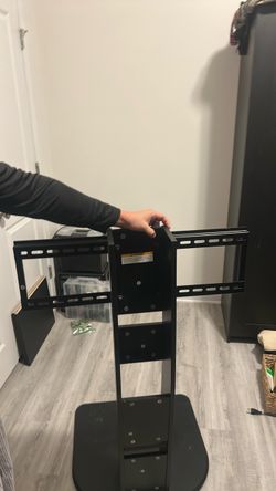Black Full-Motion TV Floor Stand Mount