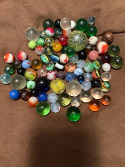 Vintage Glass Art Marbles Lot of 82