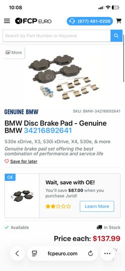 Brake pads e90 M3