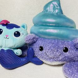 Ocean Friends Plush Toys Shimmery Hermit Crab + Merkitty Plushes