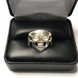 925 Sterling silver skull men’s Ring Size 10