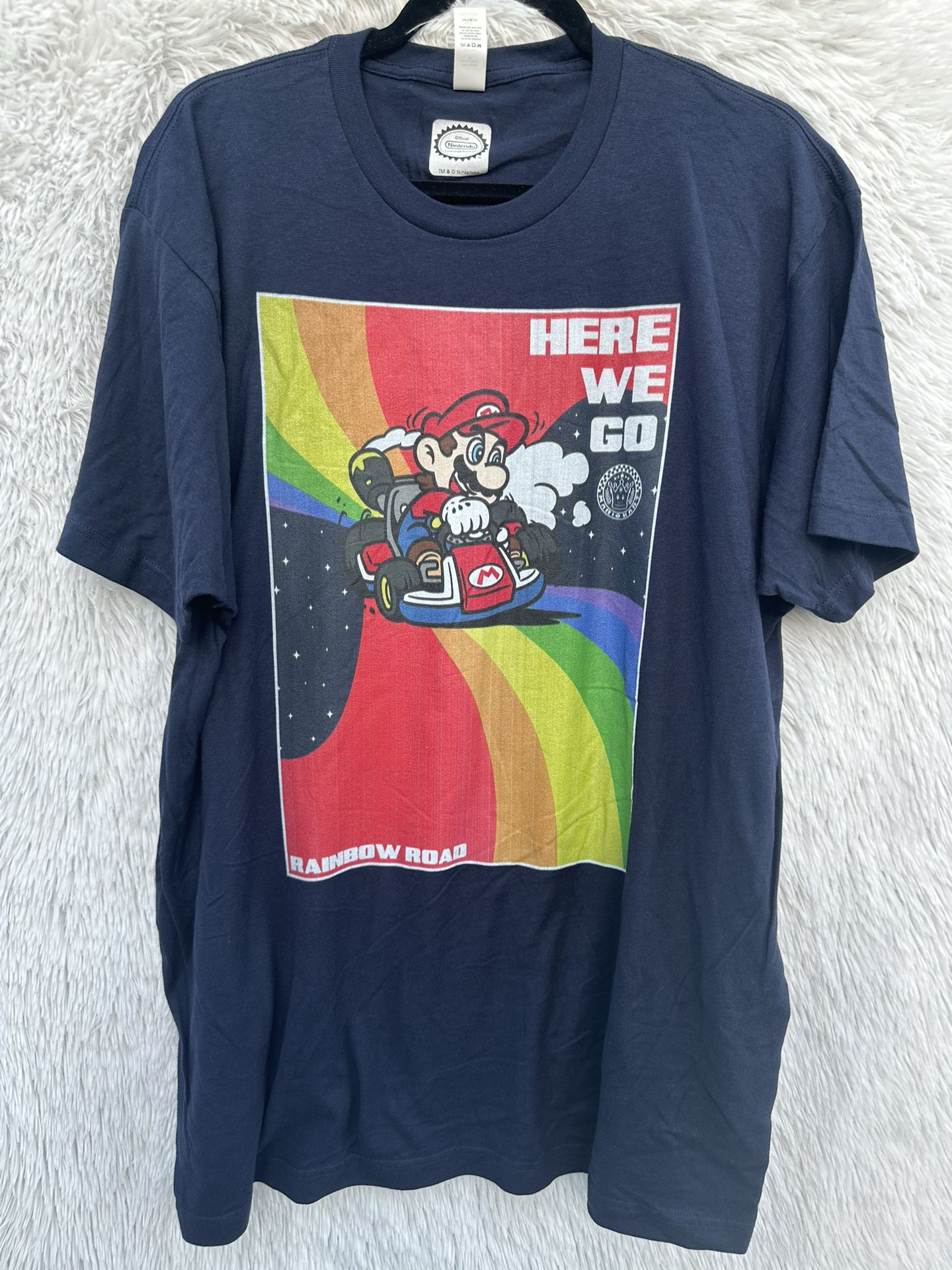 New Men Mario Kart Shirt Sleeve Shirt Size XL