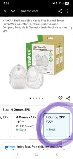 HAAKAA Manual Breast Pump/Milk Collector – Extractor y recolector de leche manual portátil HAAKAA