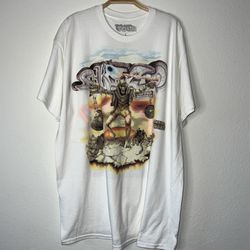 Travis Scott Utopia Circus Maximus Tour Men White Short Sleeve T-Shirt Sz L