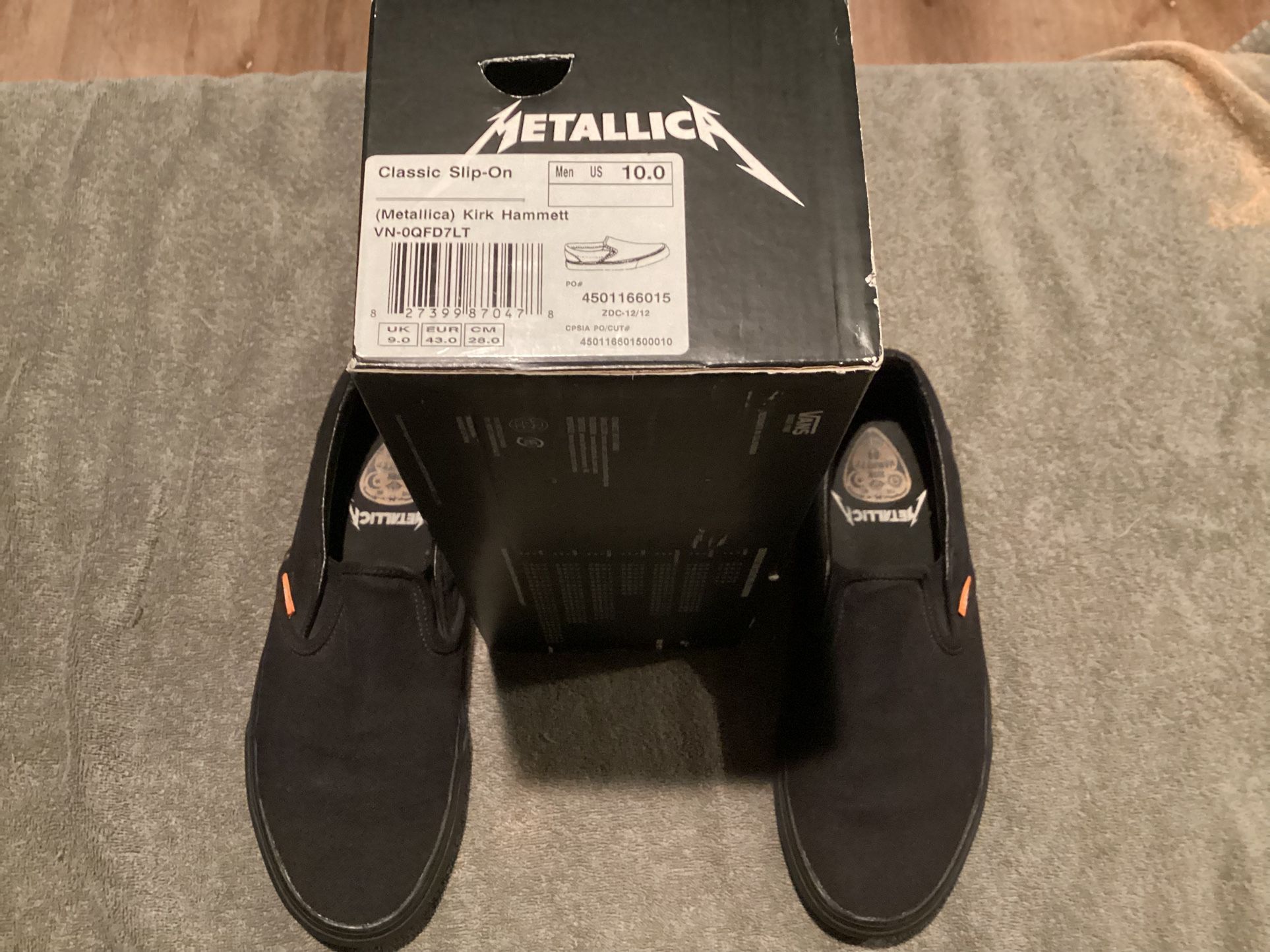 VANS Metallica Classic Slip-On Kirk Hammett Limited Edition  Size 10